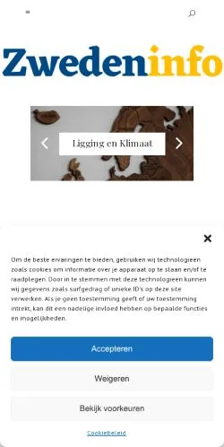 Podgląd witryny Zweden Info, medium z kraju Holandia do artykułów sponsorowanych