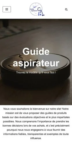 Anteprima del sito Guide Aspirateur, media di Francia per articoli sponsorizzati
