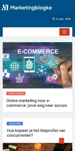 Anteprima del sito MarketingBlogke, media di Paesi Bassi per articoli sponsorizzati