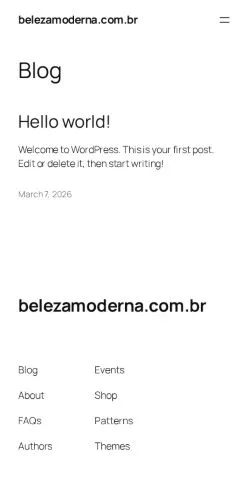 Pré-visualização do site belezamoderna.com.br, meio de Brasil para artigos patrocinados