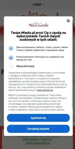 Anteprima del sito Łódź Twoje Miasto, media di Polonia per articoli sponsorizzati