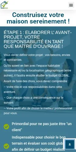 スポンサード記事向けのフランスメディア、Mon Projet Constructionのサイトプレビュー