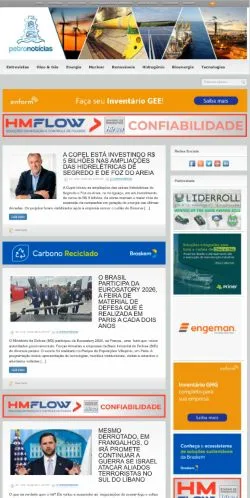 Anteprima del sito Petronotícias, media di Brasile per articoli sponsorizzati