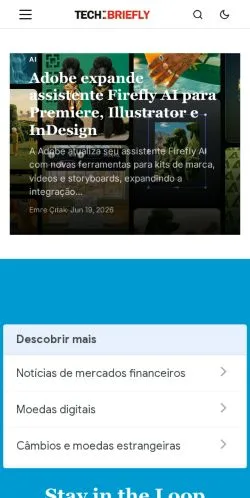 Preview of the TechBriefly PT website, a media outlet in Portugal for sponsored articles