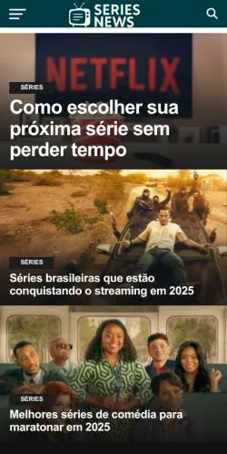 Podgląd witryny Séries News, medium z kraju Brazylia do artykułów sponsorowanych