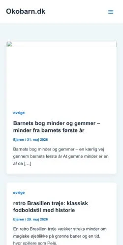Vorschau der Website Okobarn.dk, Medium aus Dänemark für gesponserte Artikel