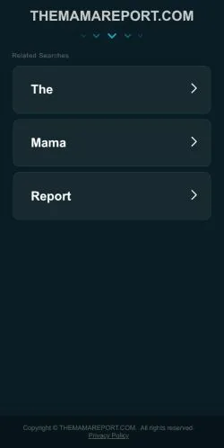 Anteprima del sito The Mama Report, media di Stati Uniti per articoli sponsorizzati