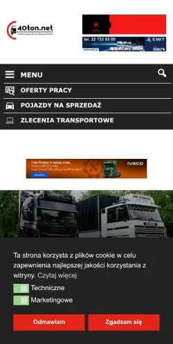 Sponsorlu makaleler için Polonya medyası 40ton sitesinin önizlemesi