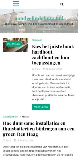 Podgląd witryny Aandeel In De Buurt, medium z kraju Holandia do artykułów sponsorowanych