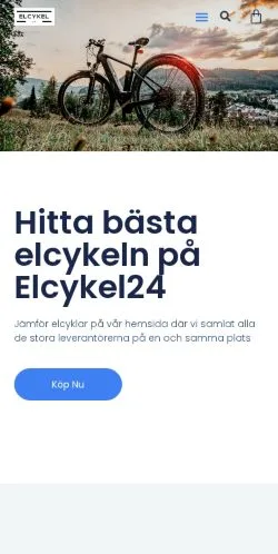 Podgląd witryny Elcykel24, medium z kraju Szwecja do artykułów sponsorowanych