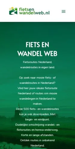 Anteprima del sito Fiets En Wandel Web, media di Paesi Bassi per articoli sponsorizzati