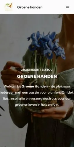 스폰서 기사용 네덜란드 매체 Groene Handen 사이트 미리보기
