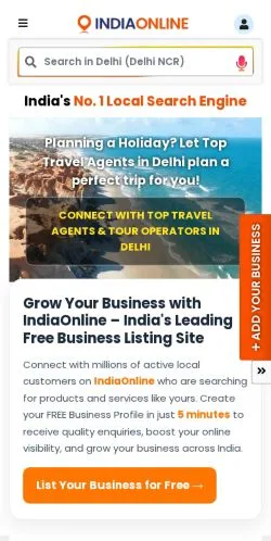 Anteprima del sito IndiaOnline, media di India per articoli sponsorizzati