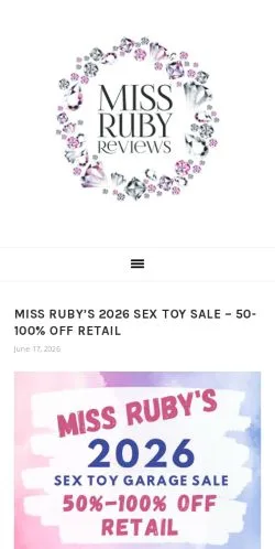Sponsorlu makaleler için Amerika Birleşik Devletleri medyası Miss Ruby Reviews sitesinin önizlemesi