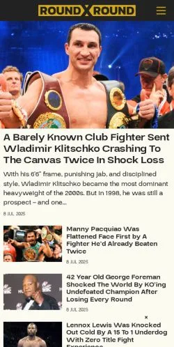 Vorschau der Website Round By Round Boxing, Medium aus Vereinigte Staaten für gesponserte Artikel