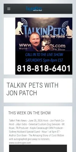 Vorschau der Website TalkinPets, Medium aus Vereinigte Staaten für gesponserte Artikel