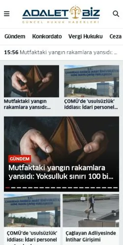 Anteprima del sito Hukuk Haberleri ADALETBİZ!, media di Turchia per articoli sponsorizzati