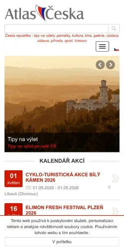 Vista previa del sitio Atlas Česka, medio de Chequia para artículos patrocinados