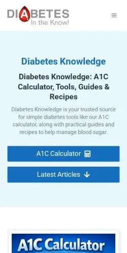 Preview of the Diabetes Knowledge website, a media outlet in United States for sponsored articles