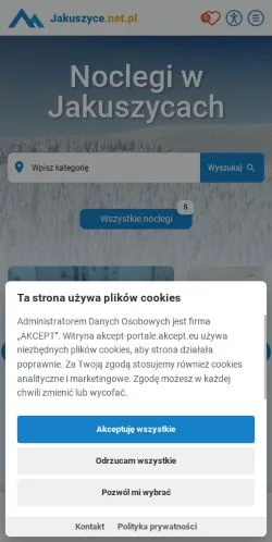 Anteprima del sito Jakuszyce, media di Polonia per articoli sponsorizzati