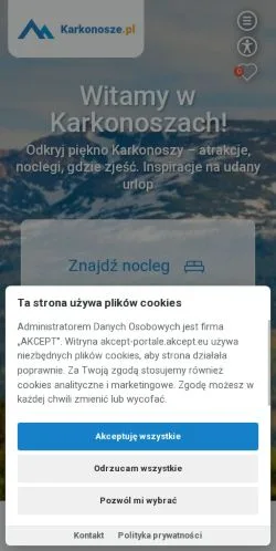Anteprima del sito Karkonosze, media di Polonia per articoli sponsorizzati