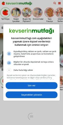 Podgląd witryny Kevserin Mutfağı, medium z kraju Turcja do artykułów sponsorowanych