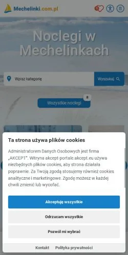 Podgląd witryny Mechelinki Noclegi Nad Morzem, medium z kraju Polska do artykułów sponsorowanych