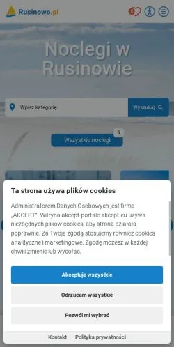 Podgląd witryny Rusinowo Noclegi Nad Morzem, medium z kraju Polska do artykułów sponsorowanych
