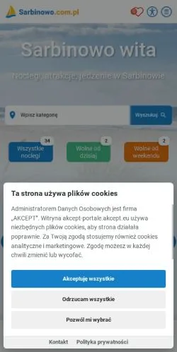 Voorbeeld van de site Sarbinowo, medium uit Polen voor gesponsorde artikelen