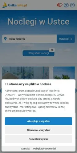 스폰서 기사용 폴란드 매체 Ustka 사이트 미리보기