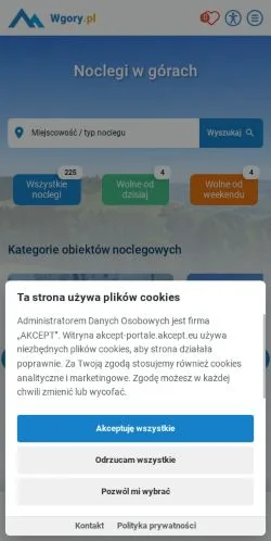 スポンサード記事向けのポーランドメディア、Wgoryのサイトプレビュー
