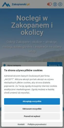 Anteprima del sito Zakopianski, media di Polonia per articoli sponsorizzati