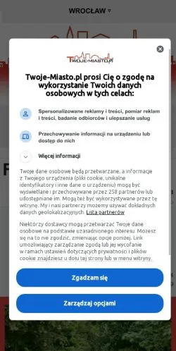스폰서 기사용 폴란드 매체 Wrocław Twoje Miasto 사이트 미리보기
