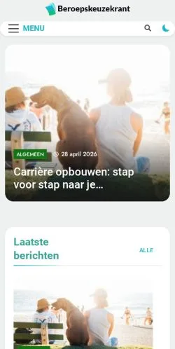 스폰서 기사용 네덜란드 매체 Beroepskeuzekrant 사이트 미리보기