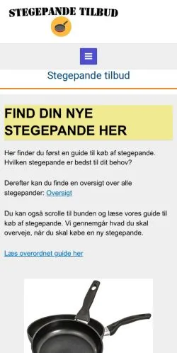 Anteprima del sito Stegepande Tilbud, media di Danimarca per articoli sponsorizzati