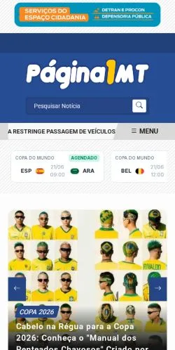 Vista previa del sitio Rosário Oeste Notícias, medio de Brasil para artículos patrocinados