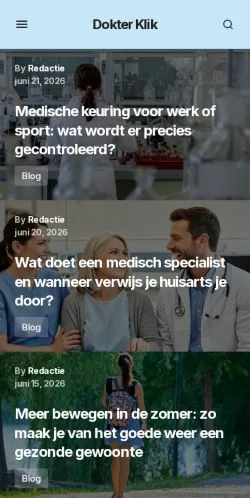 Anteprima del sito Dokter Klik, media di Paesi Bassi per articoli sponsorizzati