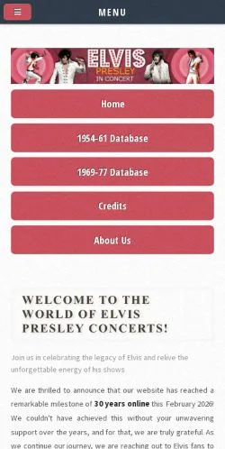 Anteprima del sito Elvis Presley in Concert, media di Stati Uniti per articoli sponsorizzati
