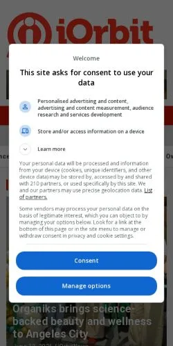Anteprima del sito iOrbit News, media di Stati Uniti per articoli sponsorizzati