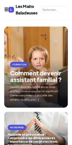 Anteprima del sito Les Mains Baladeuses, media di Francia per articoli sponsorizzati