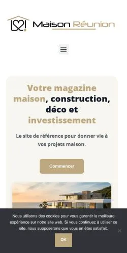 Vista previa del sitio Maison Réunion, medio de Francia para artículos patrocinados