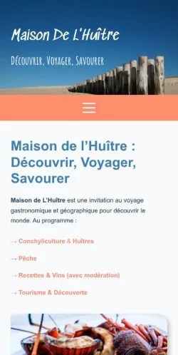 Anteprima del sito Maison de l'Huître, media di Francia per articoli sponsorizzati