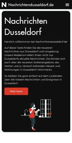 Podgląd witryny Nachrichten Dusseldorf, medium z kraju Niemcy do artykułów sponsorowanych