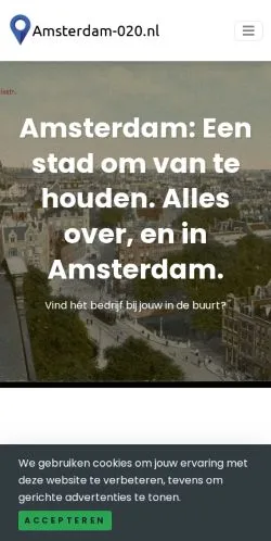Anteprima del sito Amsterdam 020, media di Paesi Bassi per articoli sponsorizzati