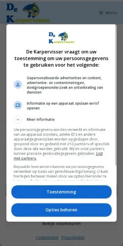 Anteprima del sito De Karpervisser, media di Belgio per articoli sponsorizzati