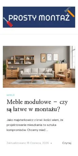 Anteprima del sito Prosty Montaż, media di Polonia per articoli sponsorizzati