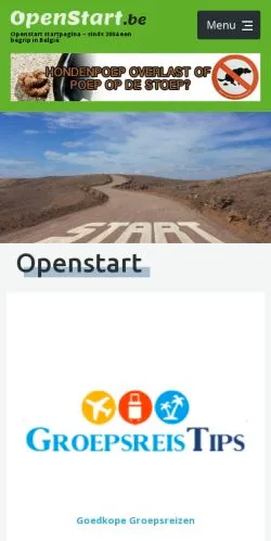 Forhåndsvisning af Openstart Startpagina, medie fra Belgien til sponsorerede artikler