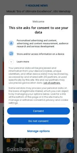 Anteprima del sito Analisadaily, media di Indonesia per articoli sponsorizzati