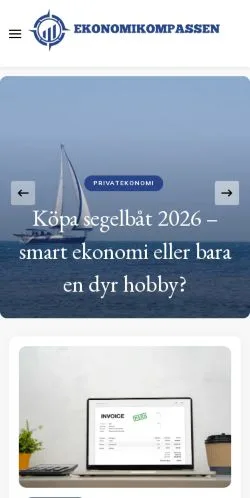 Anteprima del sito Ekonomikompassen, media di Svezia per articoli sponsorizzati