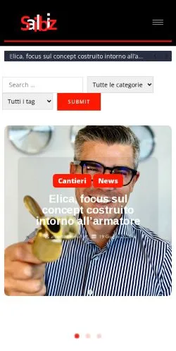 Podgląd witryny Sailbiz, medium z kraju Włochy do artykułów sponsorowanych